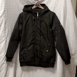 Lg Obey N○ 89 black winter jacket with hood.